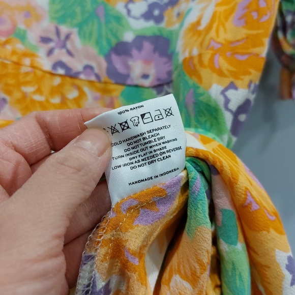 Faithfull the Brand Florence Mini Dress Ade Floral Print Size Small 4 - Picture 7 of 7
